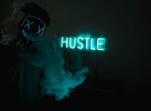 hustle led signage